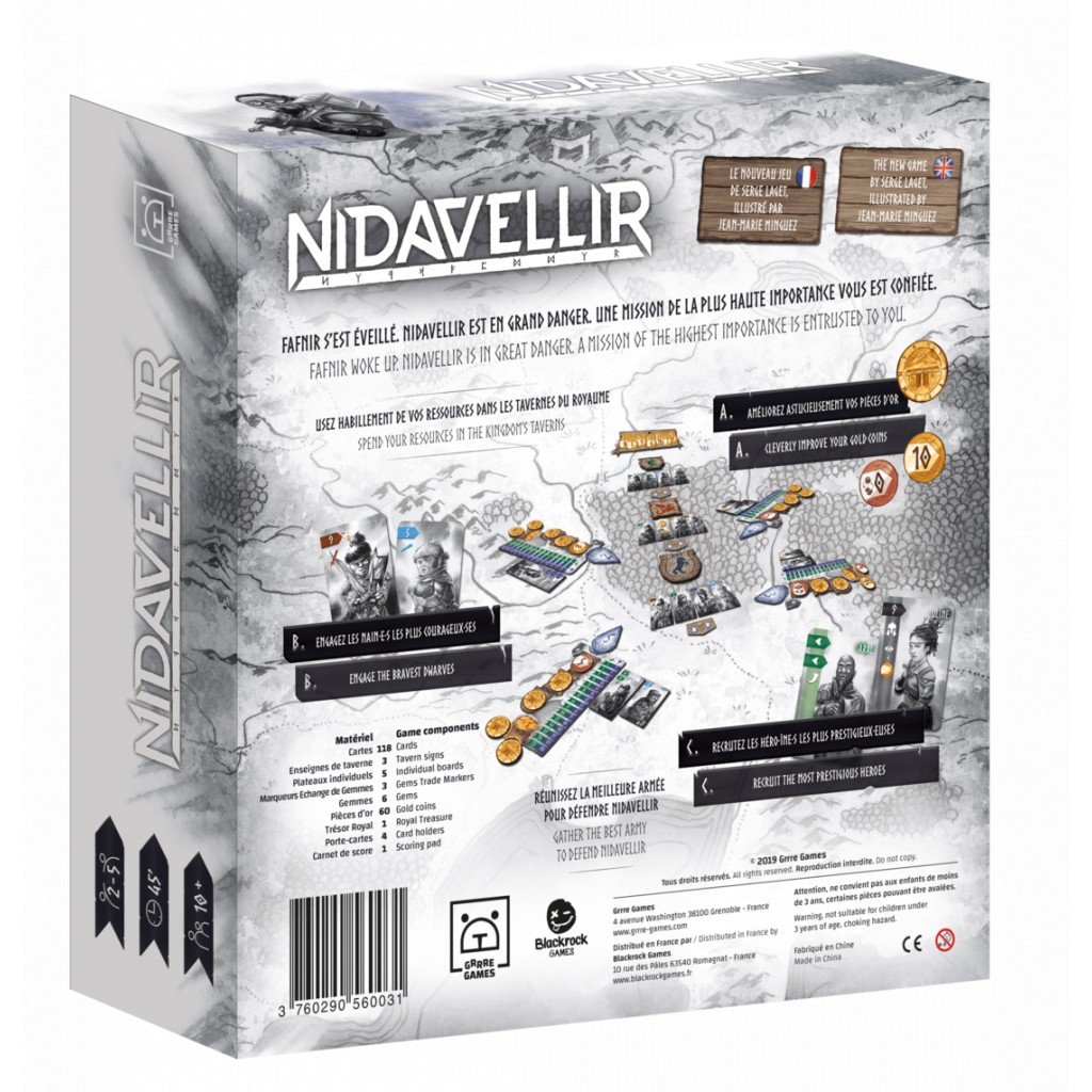 Jeudice - Grrre Games - Nidavellir - Collection - Enchères - Deck Building