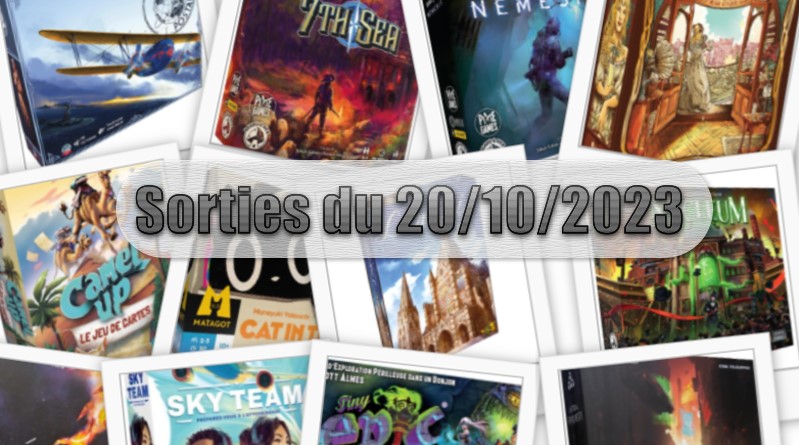 Les Sorties des Jeux de Société du 20 Octobre 2023