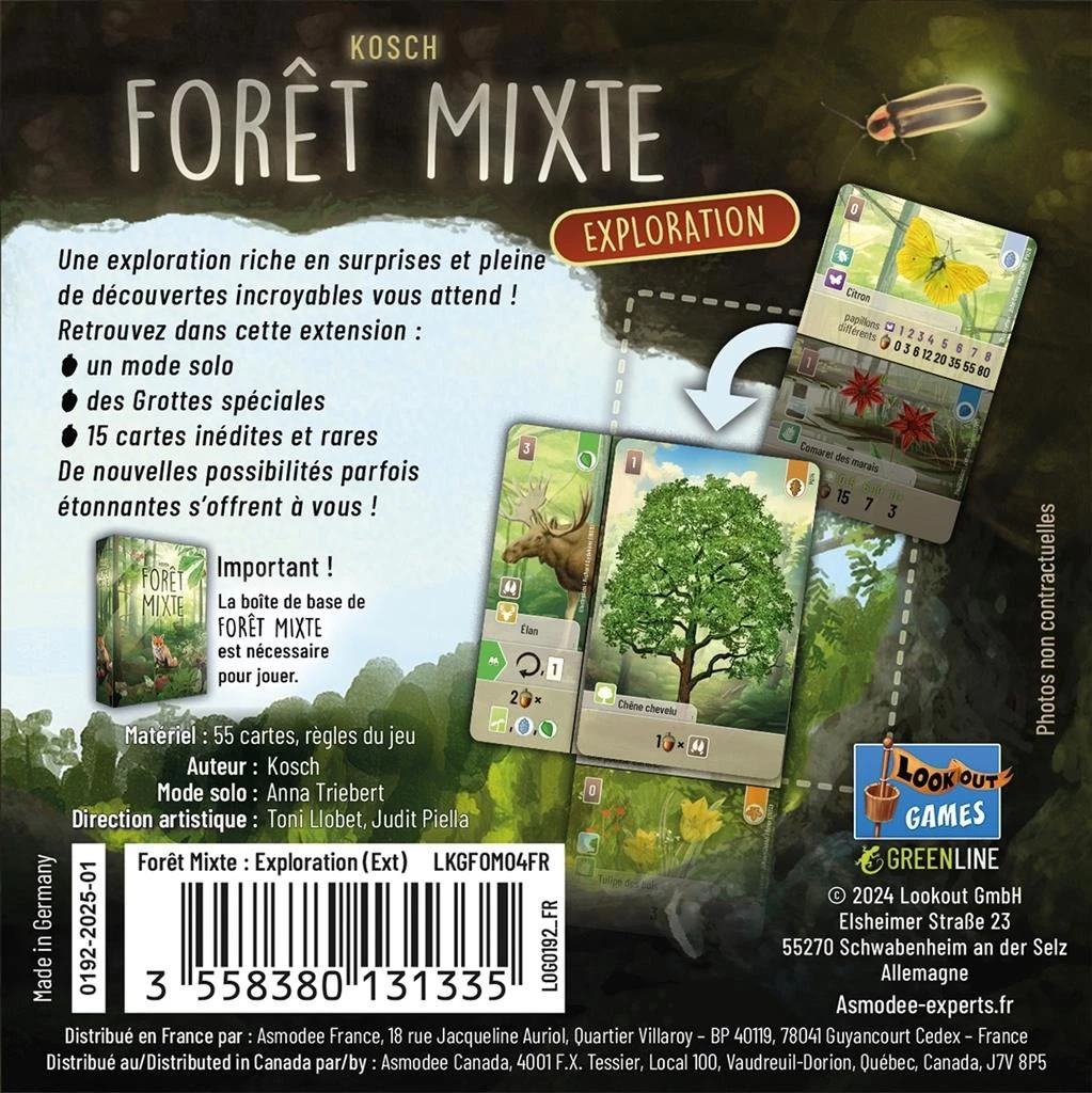 Jeudice - Lookout Games - extension Forêt Mixte - Exploration - Jeu de Société