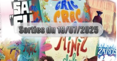 Les Sorties des Jeux de Société du 18 Juillet 2025