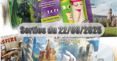 Les Sorties des Jeux de Société du 22 Août 2025