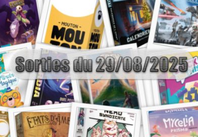 Les Sorties des Jeux de Société du 29 Août 2025