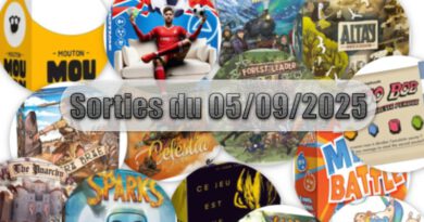 Les Sorties des Jeux de Société du 05 Septembre 2025