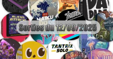 Les Sorties des Jeux de Société du 12 Septembre 2025