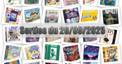 Les Sorties des Jeux de Société du 26 Septembre 2025