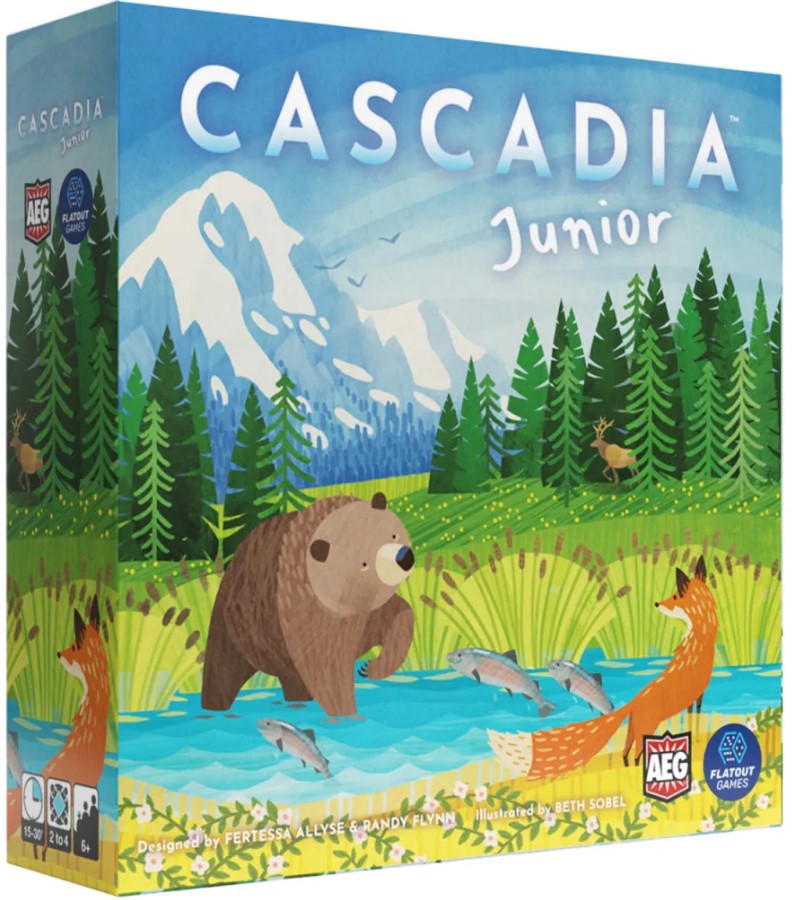 Jeudice - Lucky Duck Games - Flatout Games - AEG - Cascadia Junior - Jeu de Société
