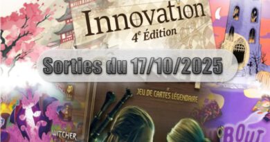 Les Sorties des Jeux de Société du 17 Octobre 2025
