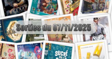 Les Sorties des Jeux de Société du 07 Novembre 2025