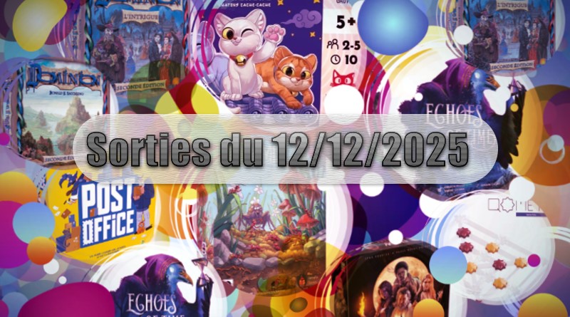 Les Sorties des Jeux de Société du 12 Décembre 2025