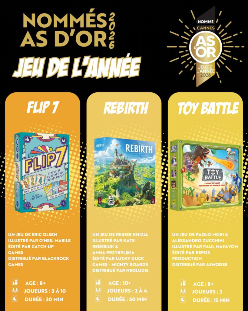 Jeudice - As d'Or - 2026 - Nommés Catégorie - Jeu de l'Année