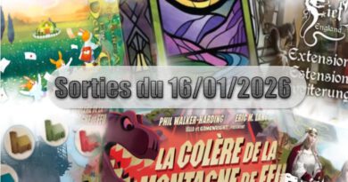 Les Sorties des Jeux de Société du 16 Janvier 2026